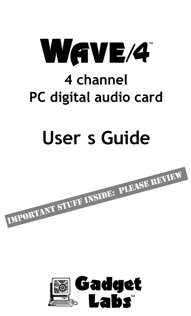 Gadget Labs WAVE/4 User manual