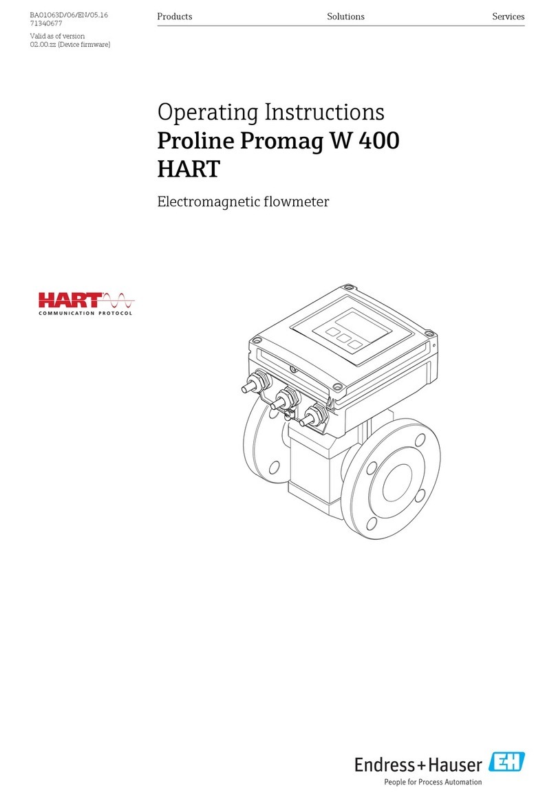 Endress+Hauser Proline Promag W 400 HART User manual