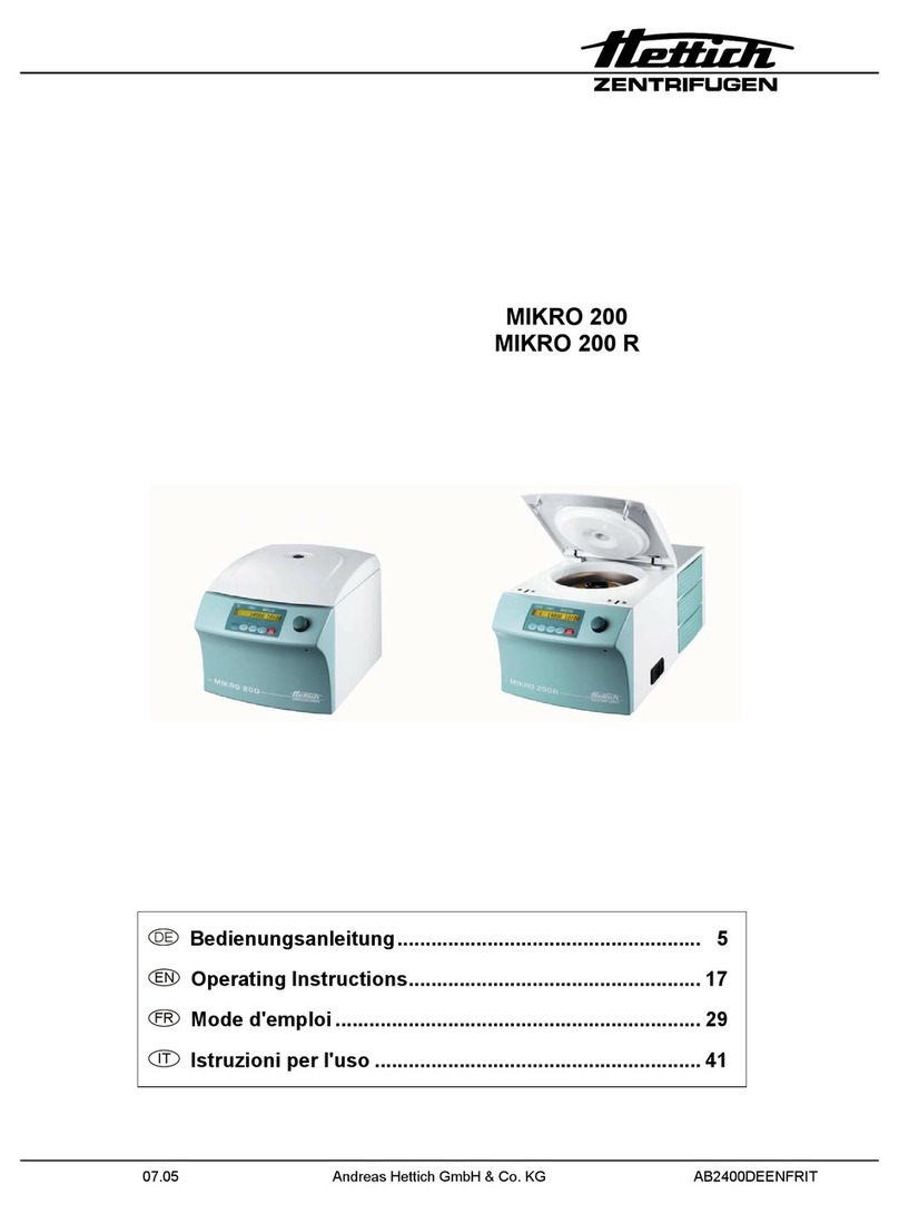 Hettich MIKRO 200 User manual