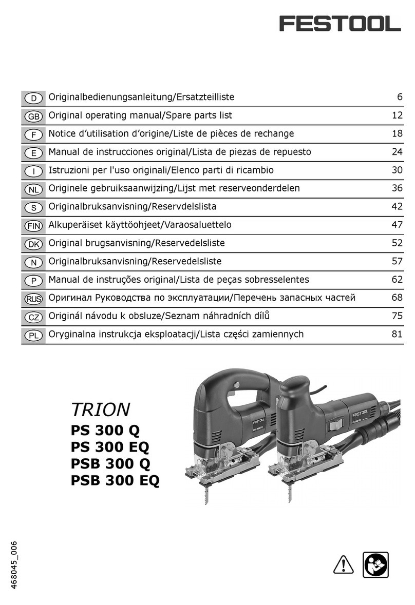 Festool Trion PS-300Q Original operating manual and Spare parts list