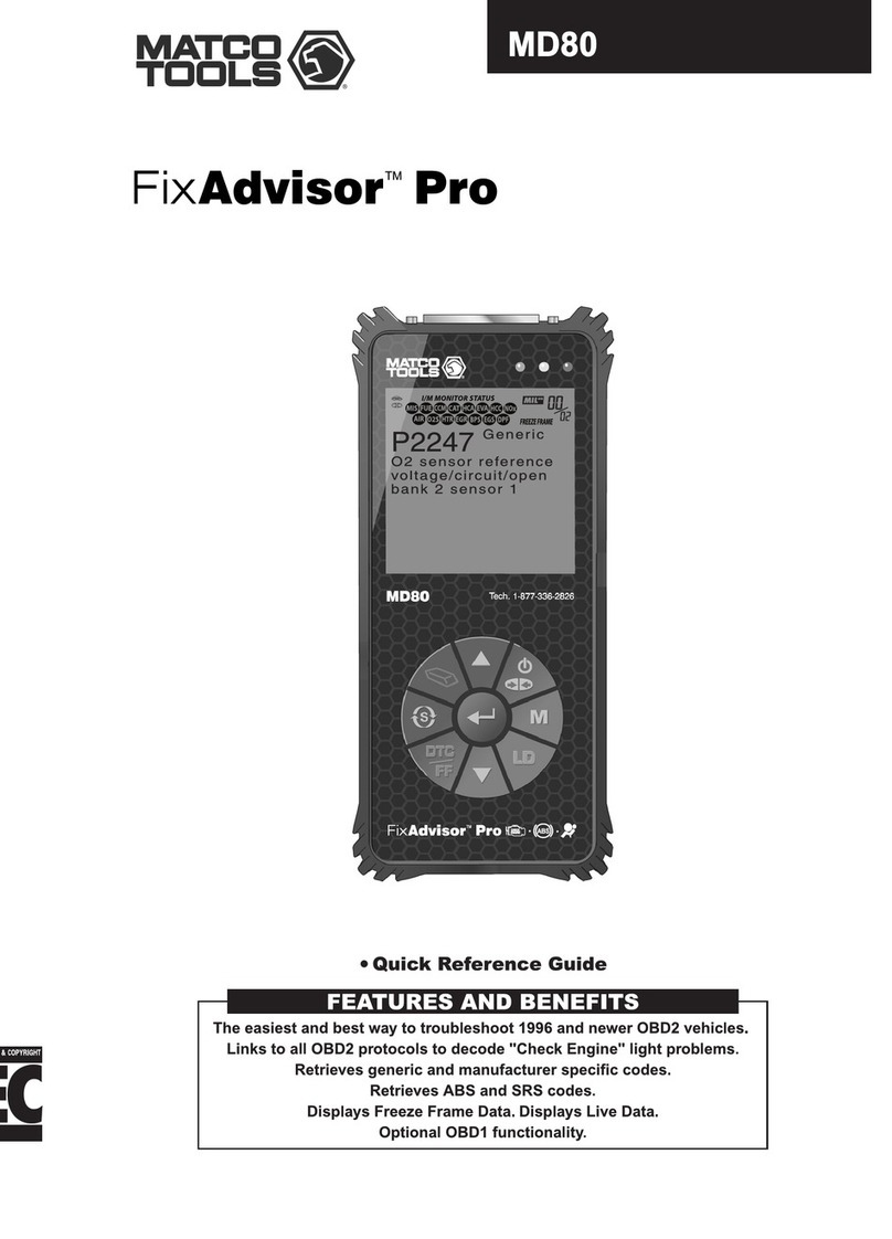Matco Tools FixAdvisor Pro MD80 User manual
