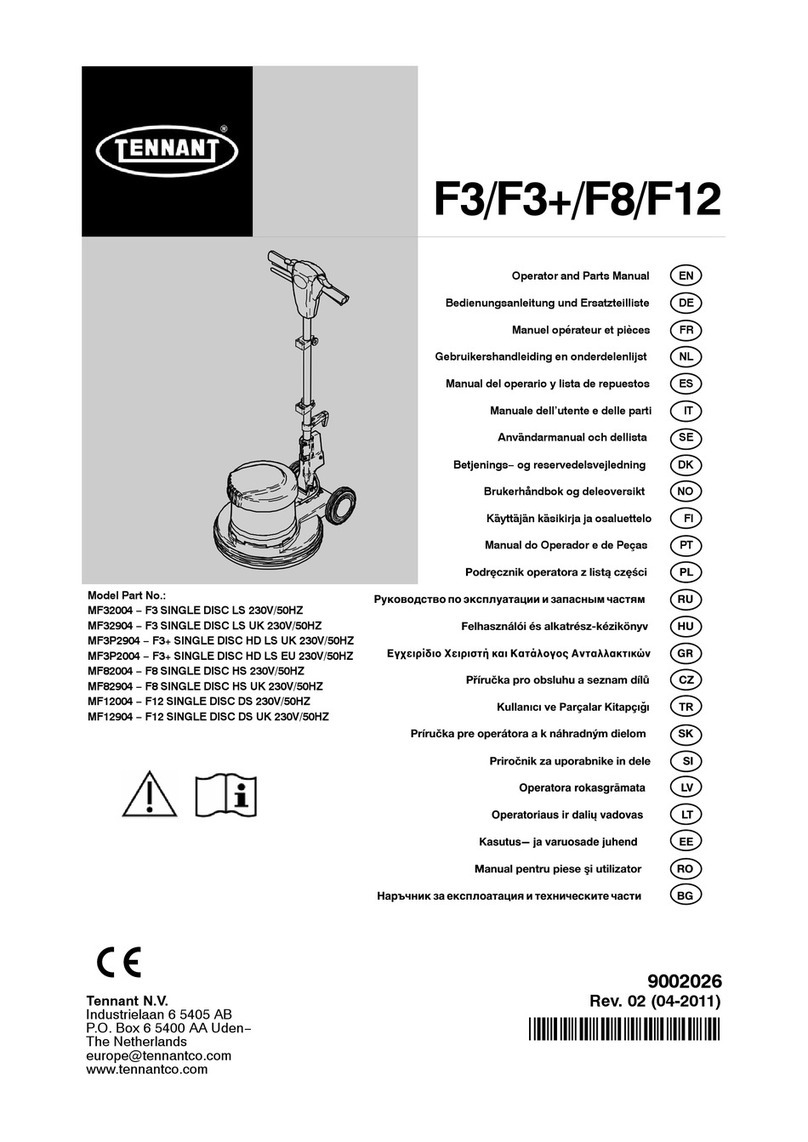 Tennant F3 Operator and parts manual