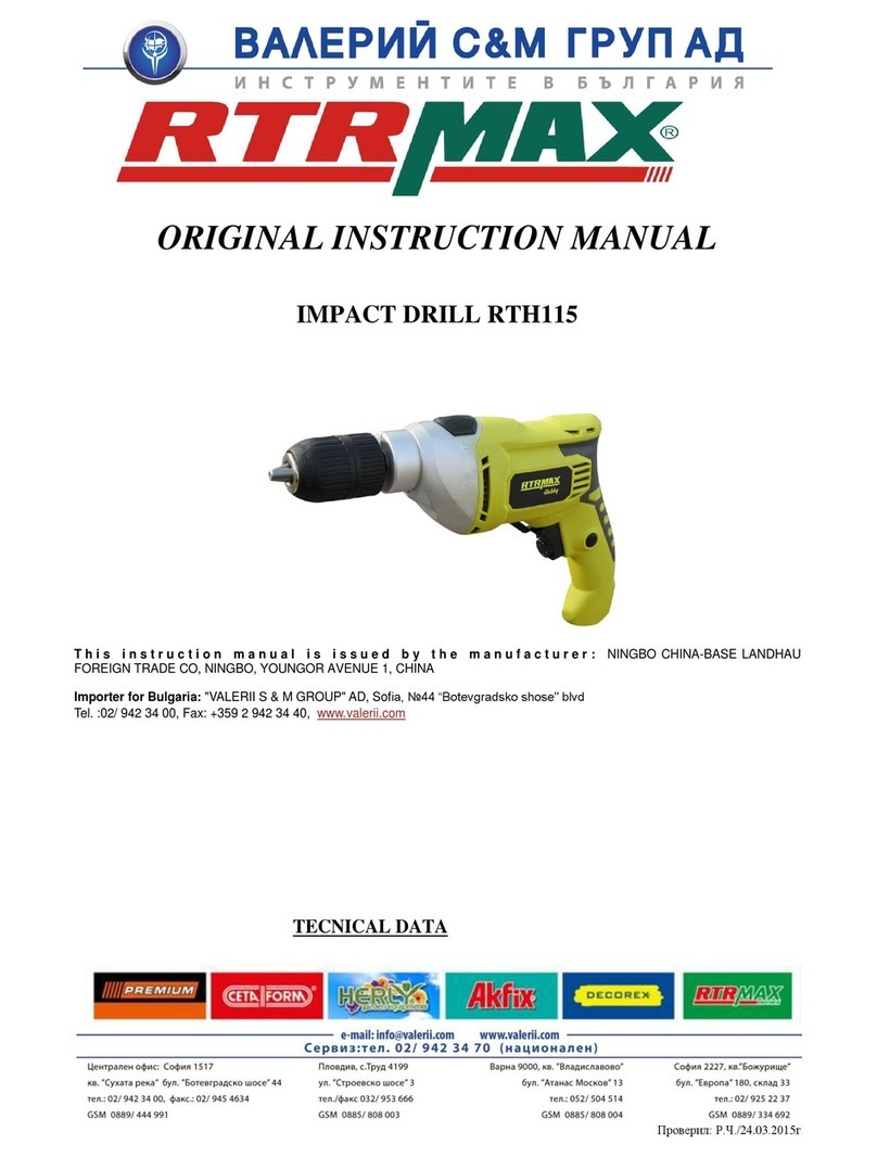 RTRMAX RTH115 User guide