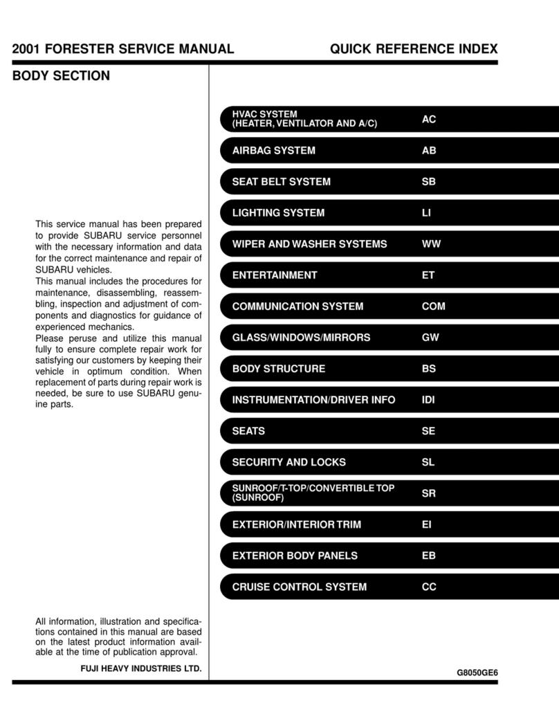 Subaru 2001 Forester Service manual
