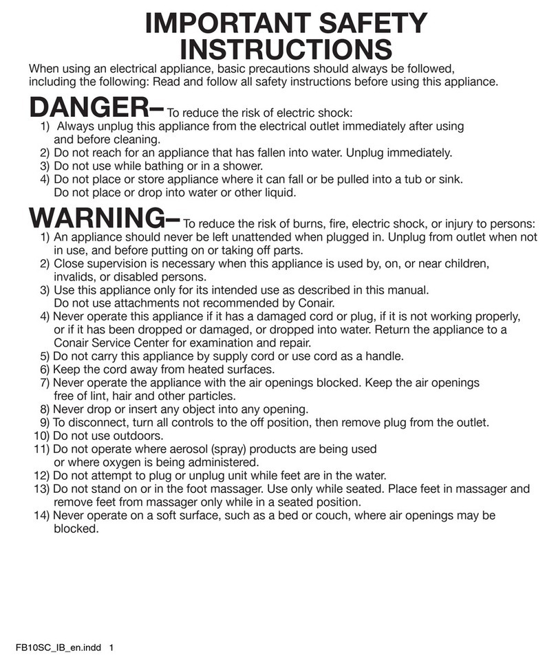 Conair FB10SC User manual