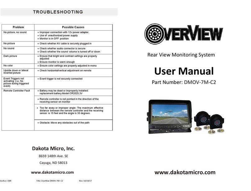 Dakota Micro OverView DMOV-7M-C2 user manual Dakota Micro OverView DMOV-7M-C2 user manual