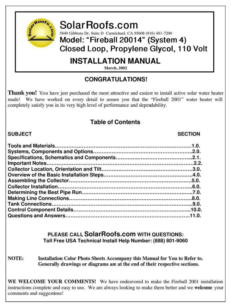 Solar Roofs Fireball 20014 installation manual