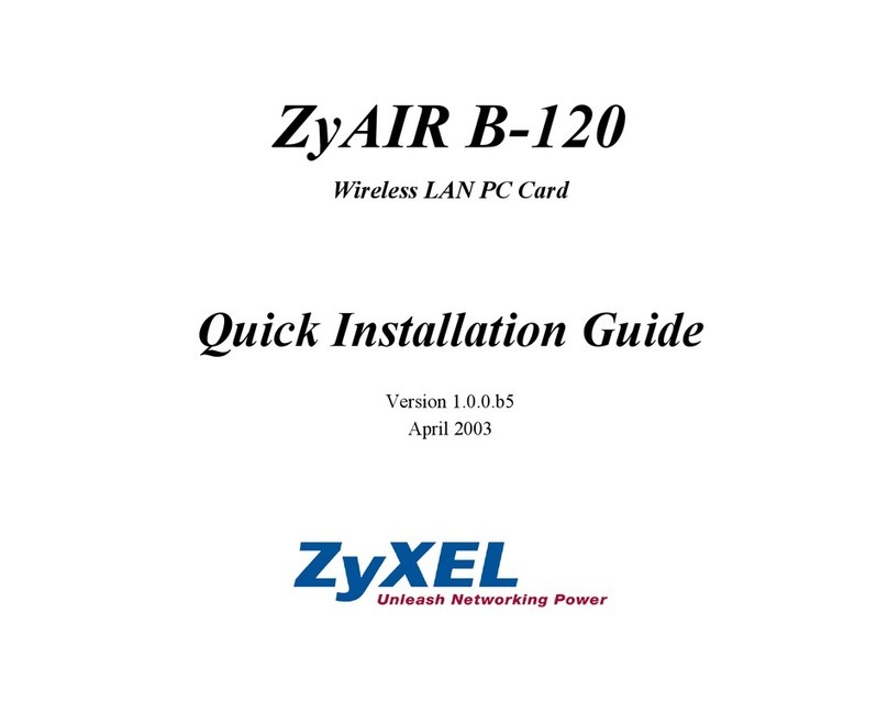 ZyXEL Communications ZyXEL ZyAIR B-120 Quick installation guide ZyXEL Communications ZyXEL ZyAIR B-120 Quick installation guide