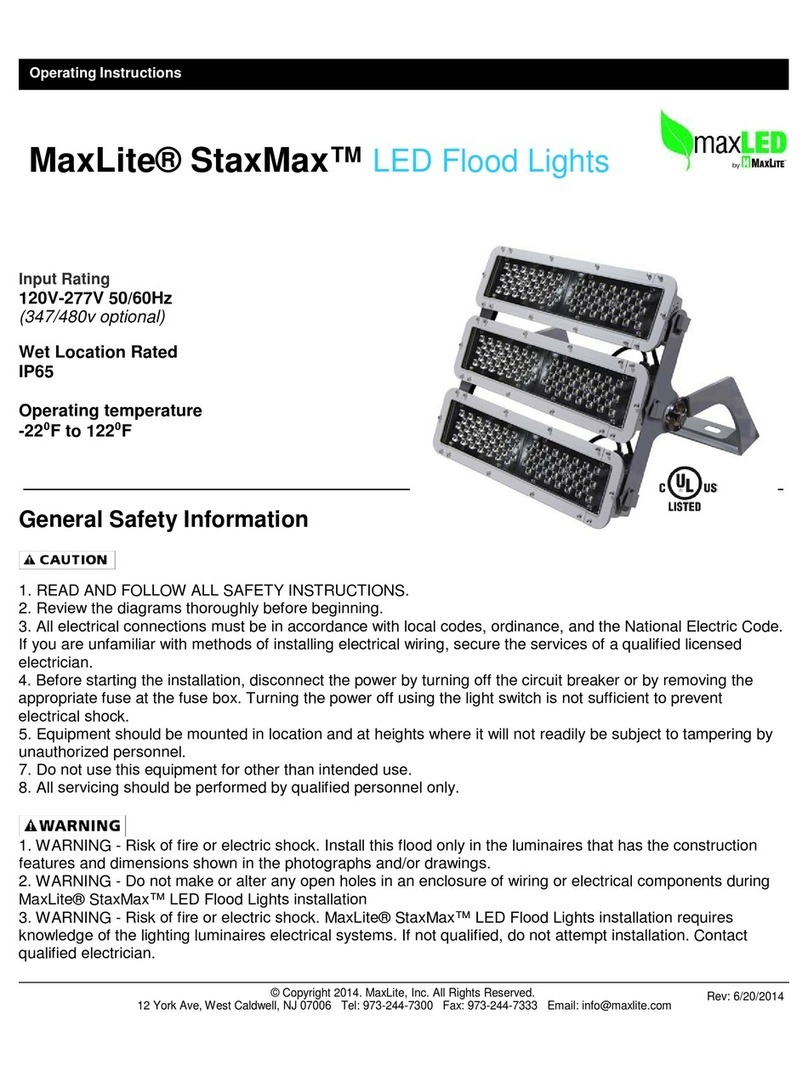 MaxLite StaxMax operating instructions