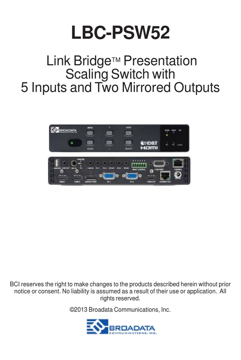 Broadata Link Bridge LBC-PSW52 User manual