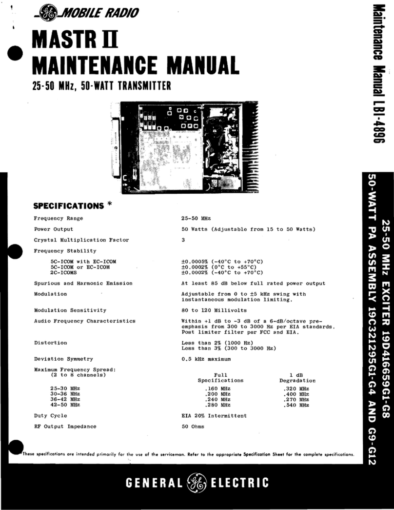 GE MASTR II Maintenance manual