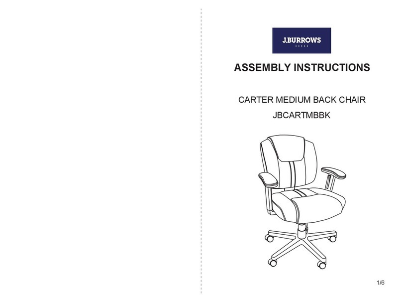 J.Burrows CARTER MEDIUM BACK CHAIR Assembly instructions