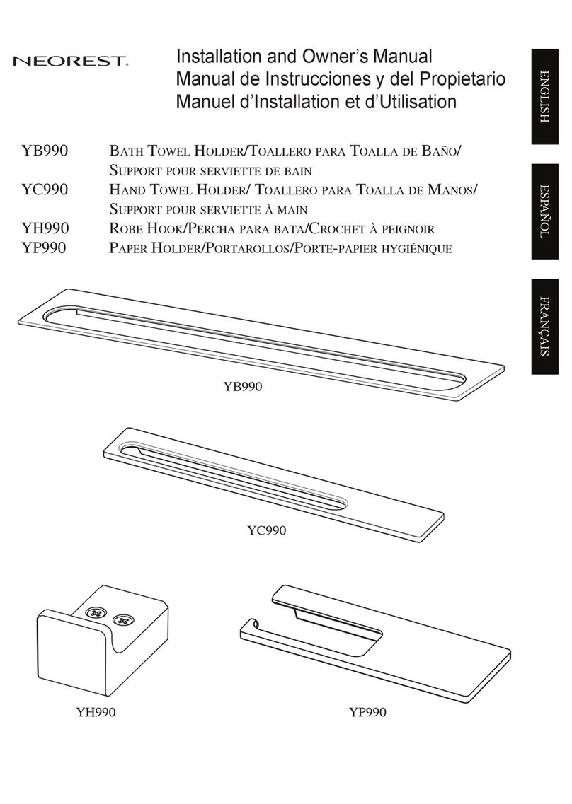 Neorest YB990 installation manual