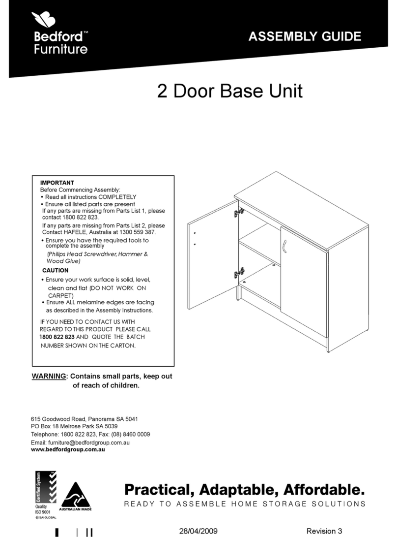 Bedford 2 Door Robe Unit Assembly guide