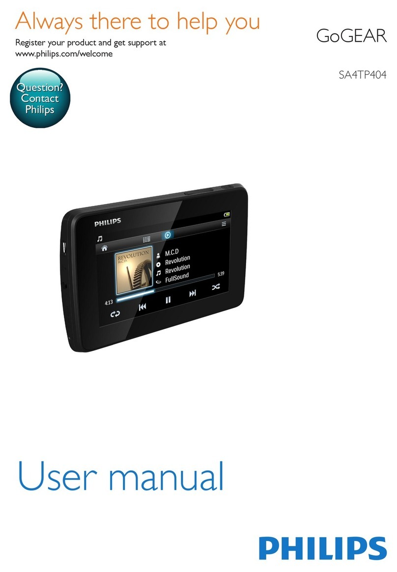 Philips GoGEAR SA4TP404 User manual