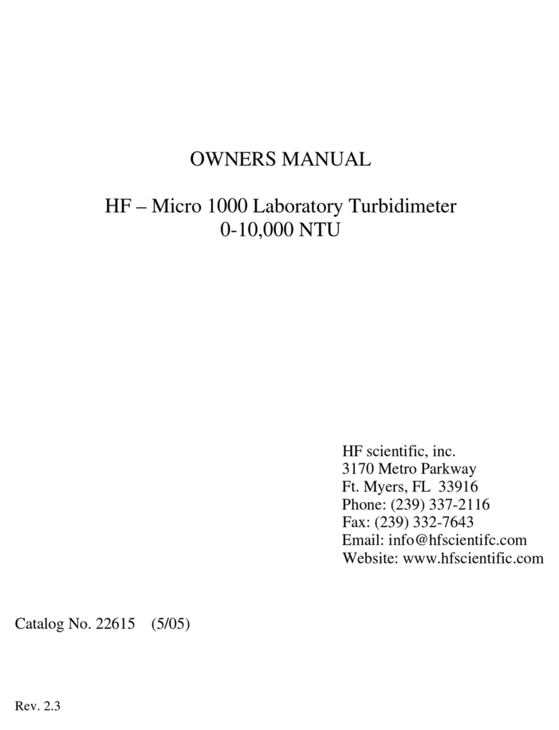 HF Scientific MICRO 1000 owner's manual