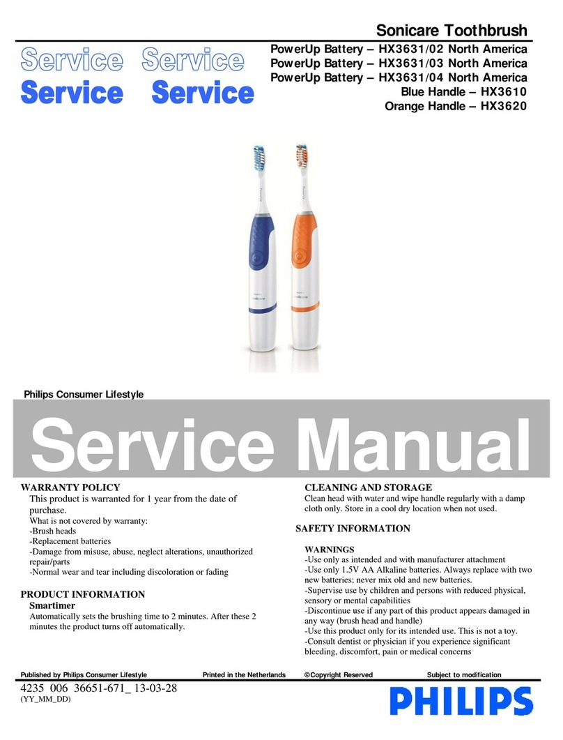 Philips Sonicare HX3631/02 User manual Philips Sonicare HX3631/02 User manual