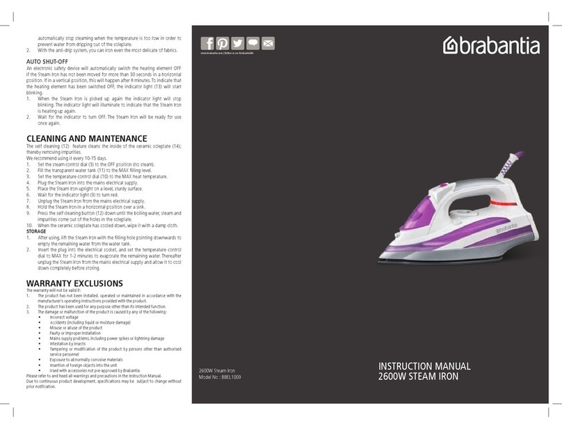 Brabantia BBEL1009 instruction manual