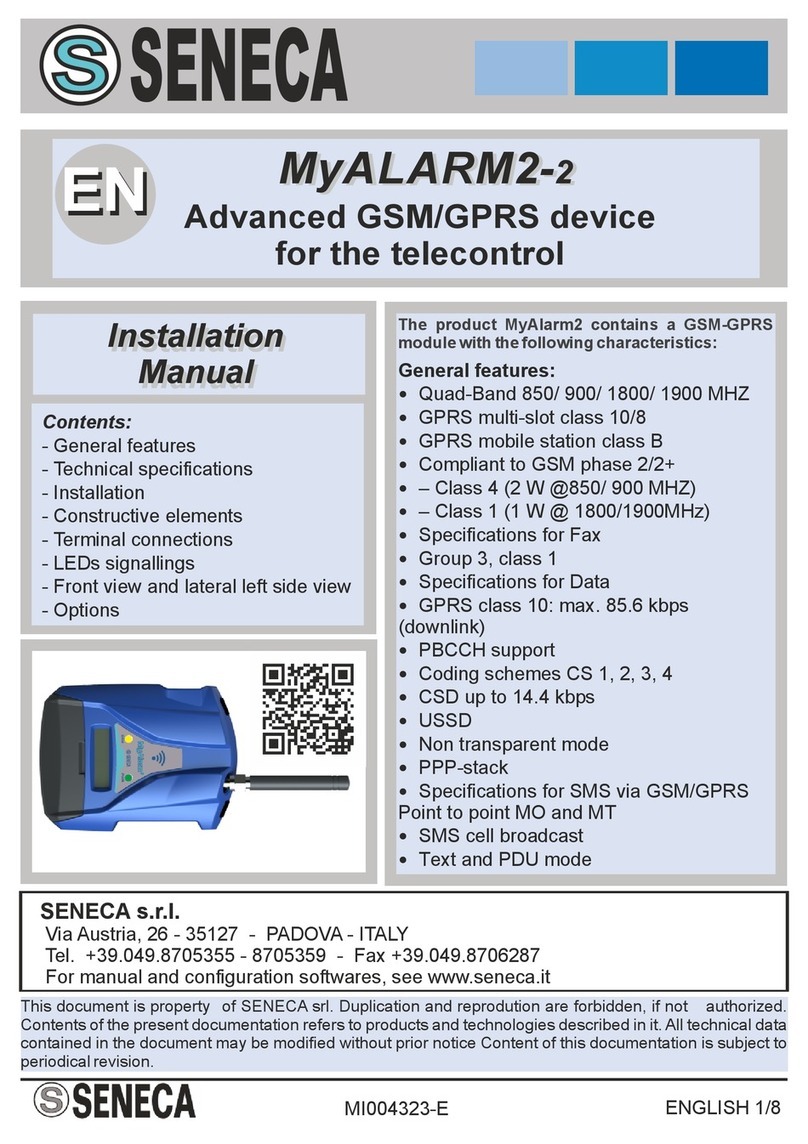 Seneca MyALARM2-2 User manual
