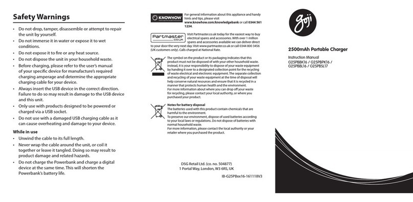 Goji G25PBPK16 User manual