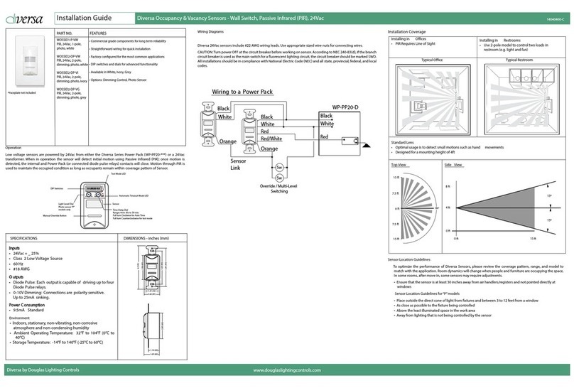 Douglas Lighting Controls WOSSID1-P-VW installation guide