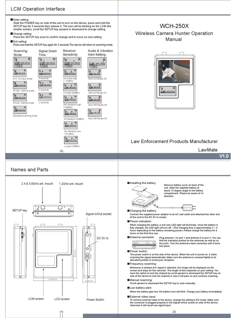 Lawmate WCH-250X Installation manual