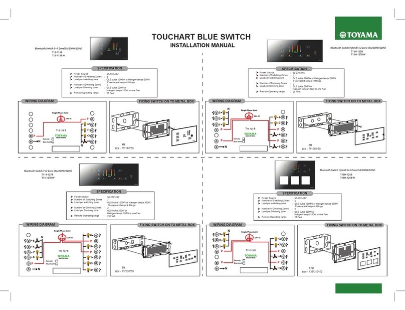 Toyama T13H-125B installation manual Toyama T13H-125B installation manual