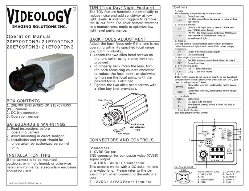 Videology 20E709TDN3 Operation manuals