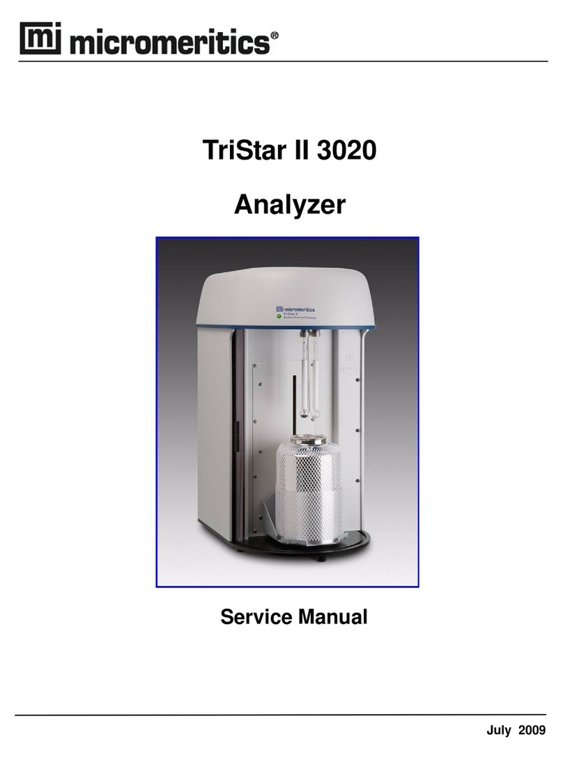 Micromeritics TriStar II 3020 User manual Micromeritics TriStar II 3020 User manual