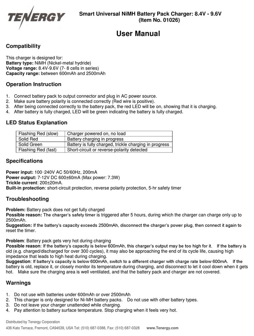 Tenergy 01026 User manual