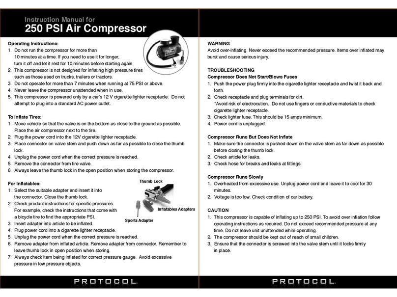 Protocol 250 PSI instruction manual