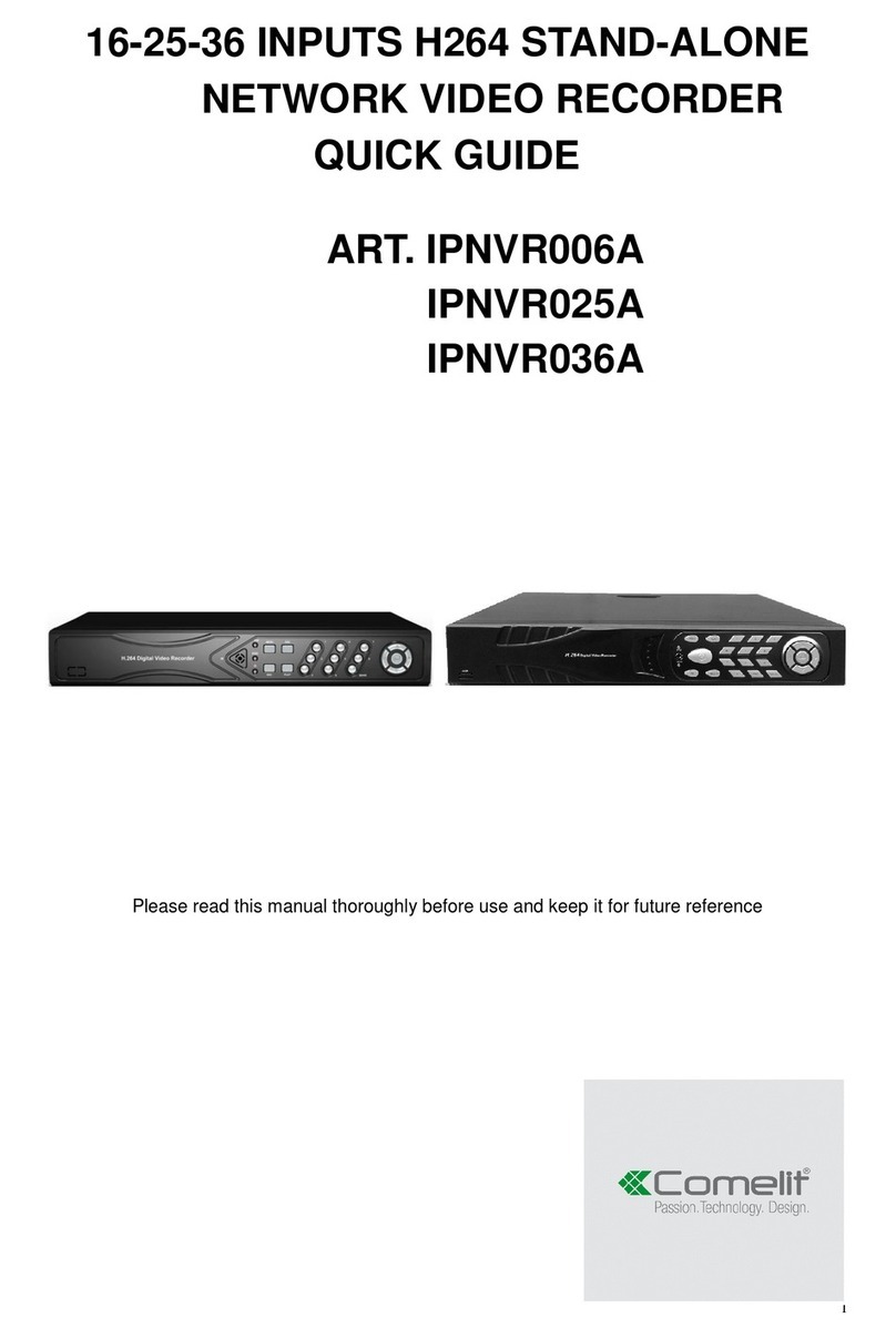 Comelit IPNVR006A User manual