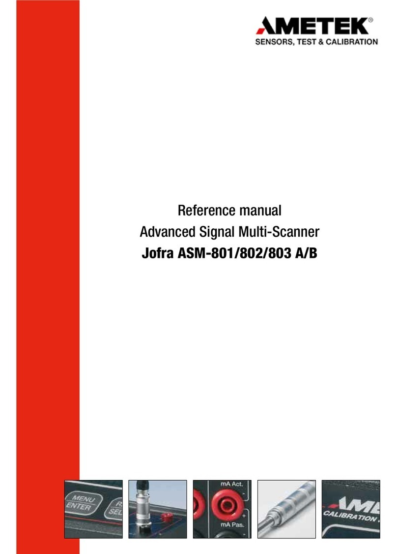 Ametek JOFRA ASM-801 Reference manual