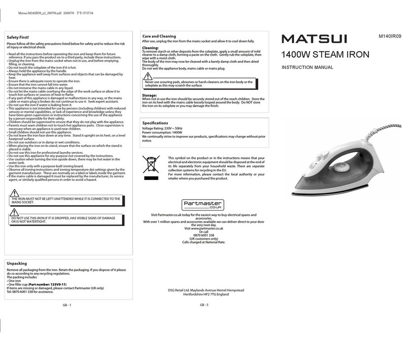Matsui M140IR09 instruction manual