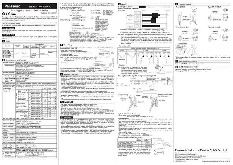 Panasonic SG-C1-21-EG User manual