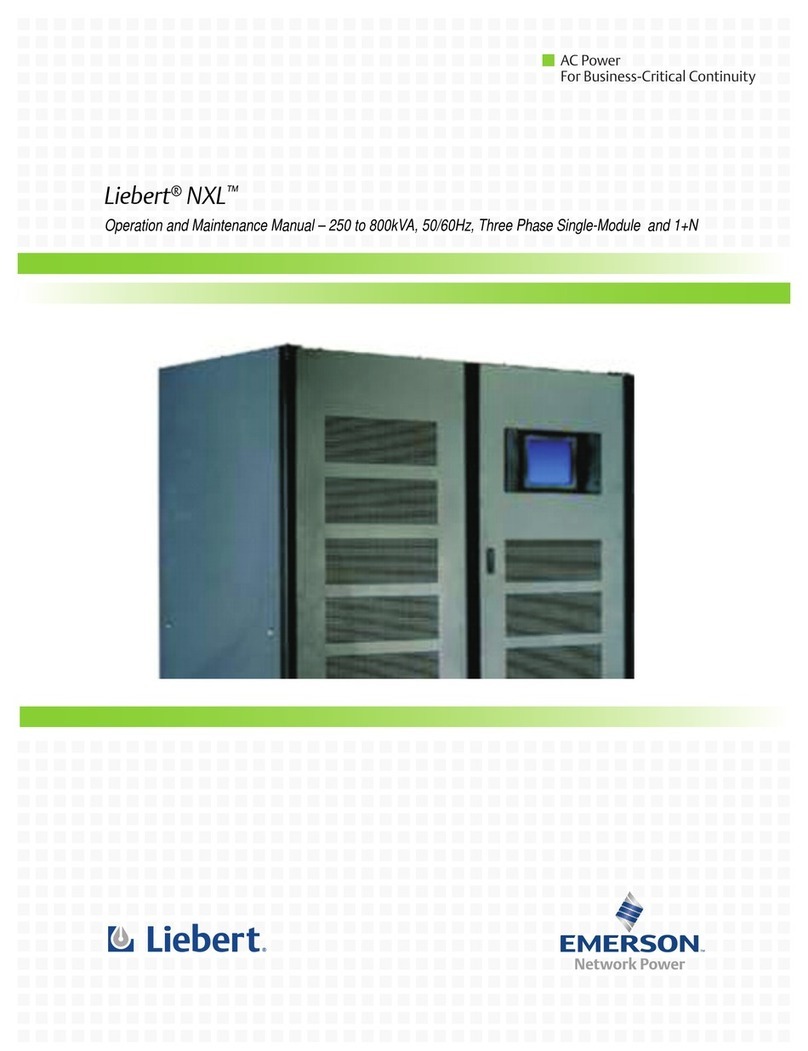 Emerson Liebert NXL series User manual