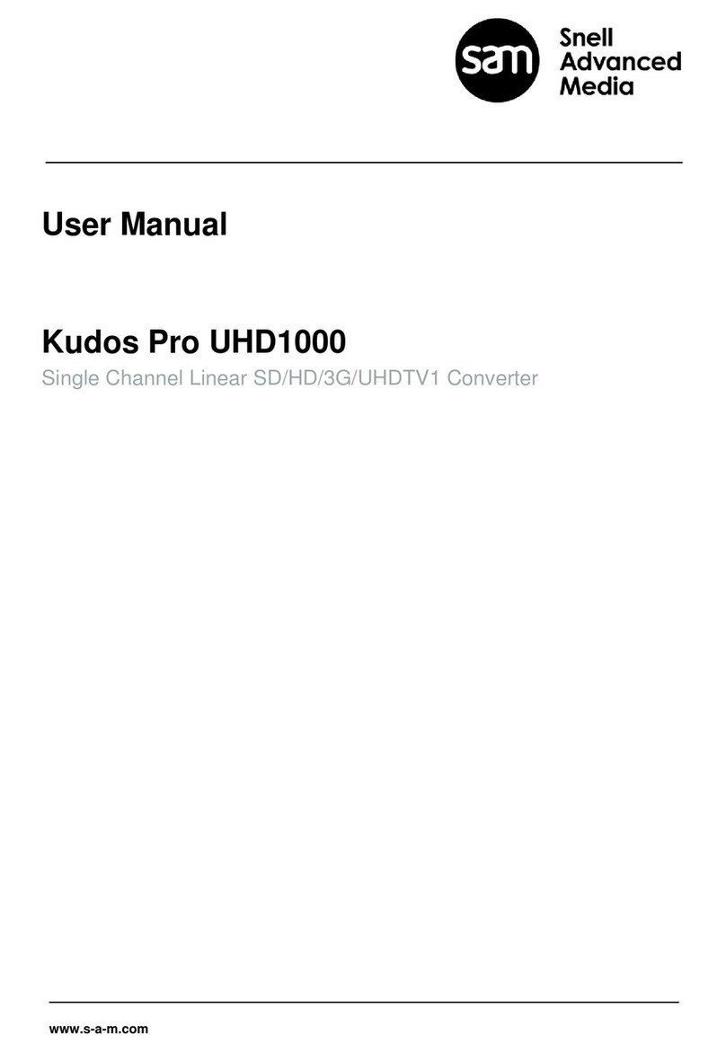Snell Advanced Media Kudos Pro UHD1000 user manual
