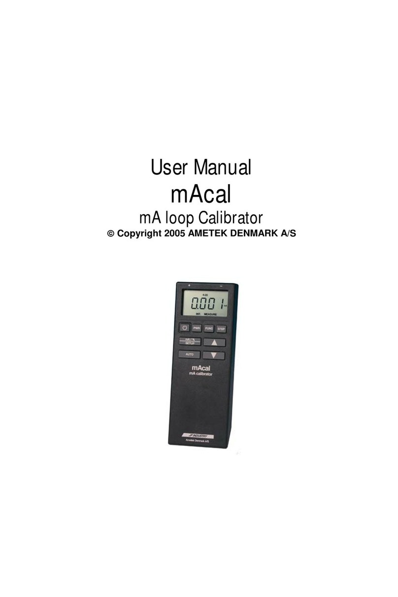 Ametek mAcal User manual Ametek mAcal User manual