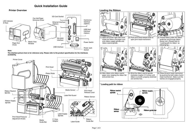 TSC ME240 series Quick installation guide