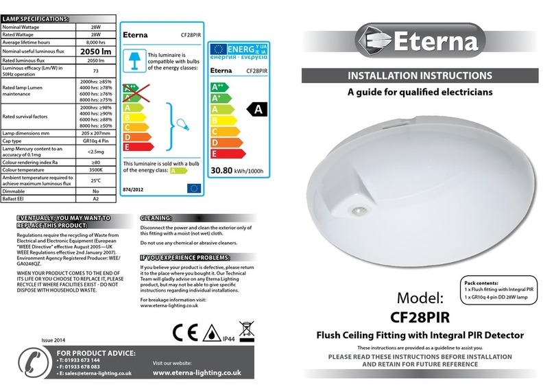 Eterna CF28PIR installation guide Eterna CF28PIR installation guide