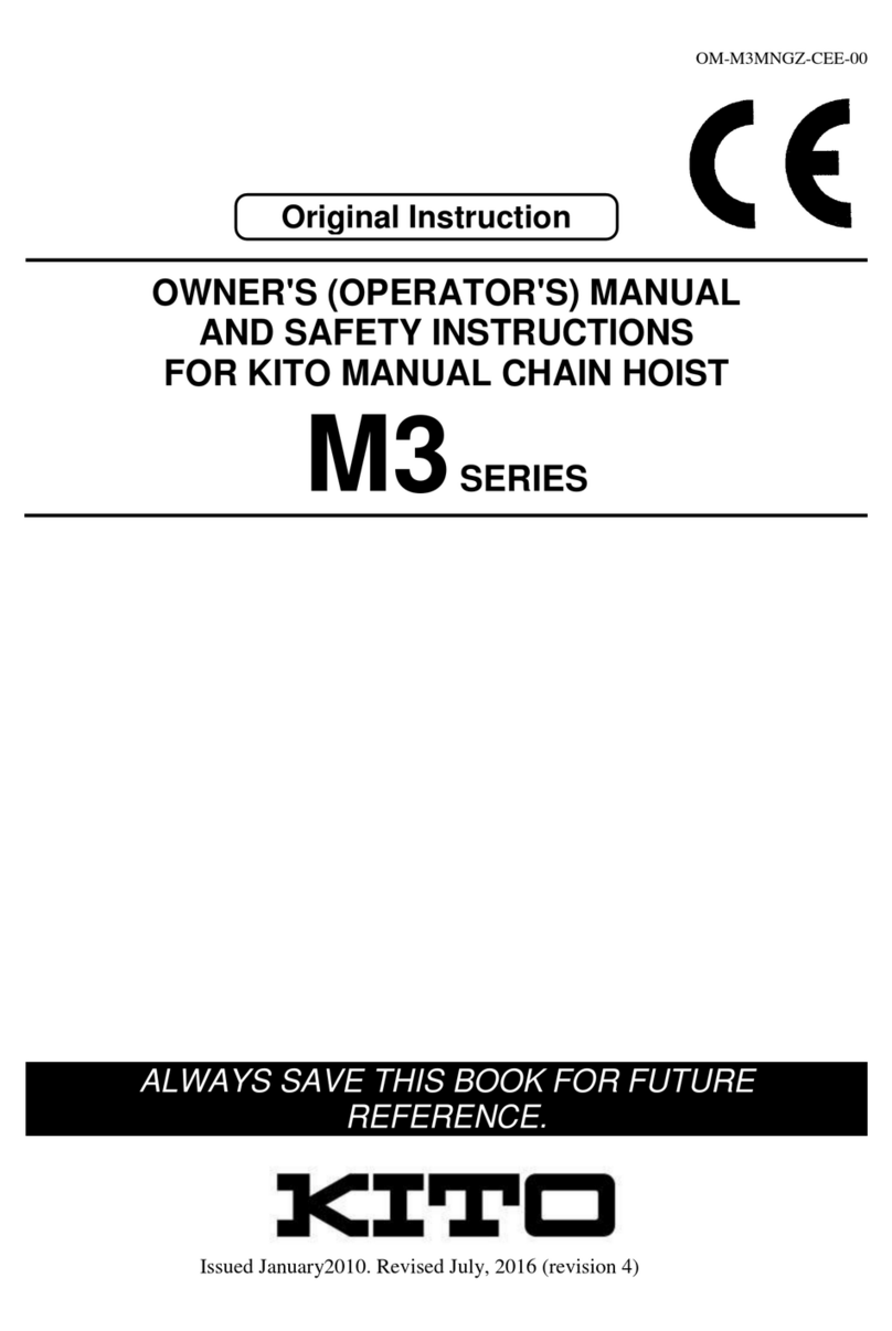 KITO CB005 Owner manual and safety manual