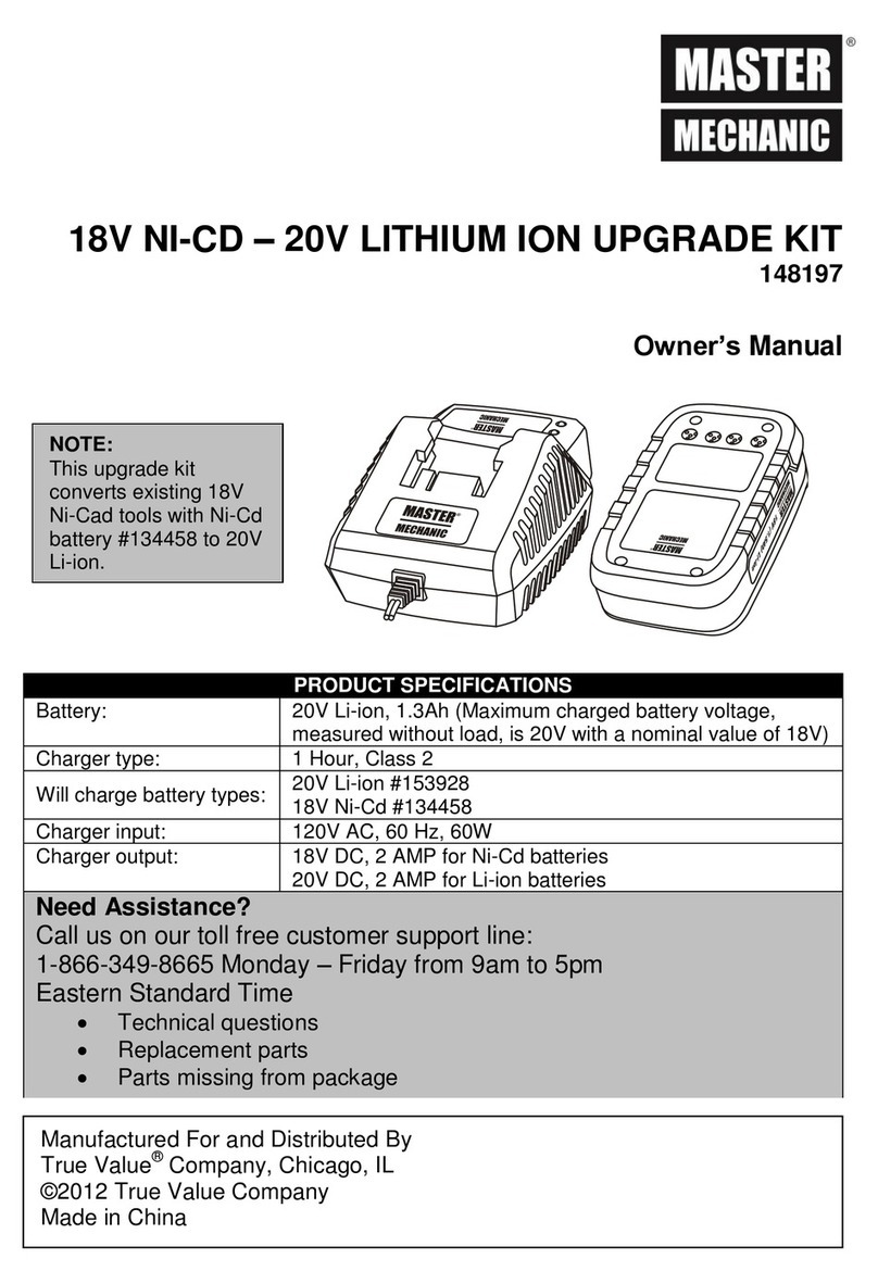 master mechanic 148197 owner's manual