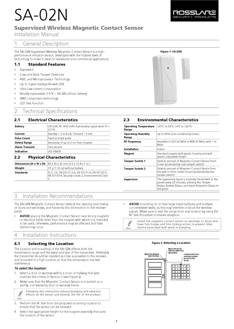 Rosslare SA-02N installation manual