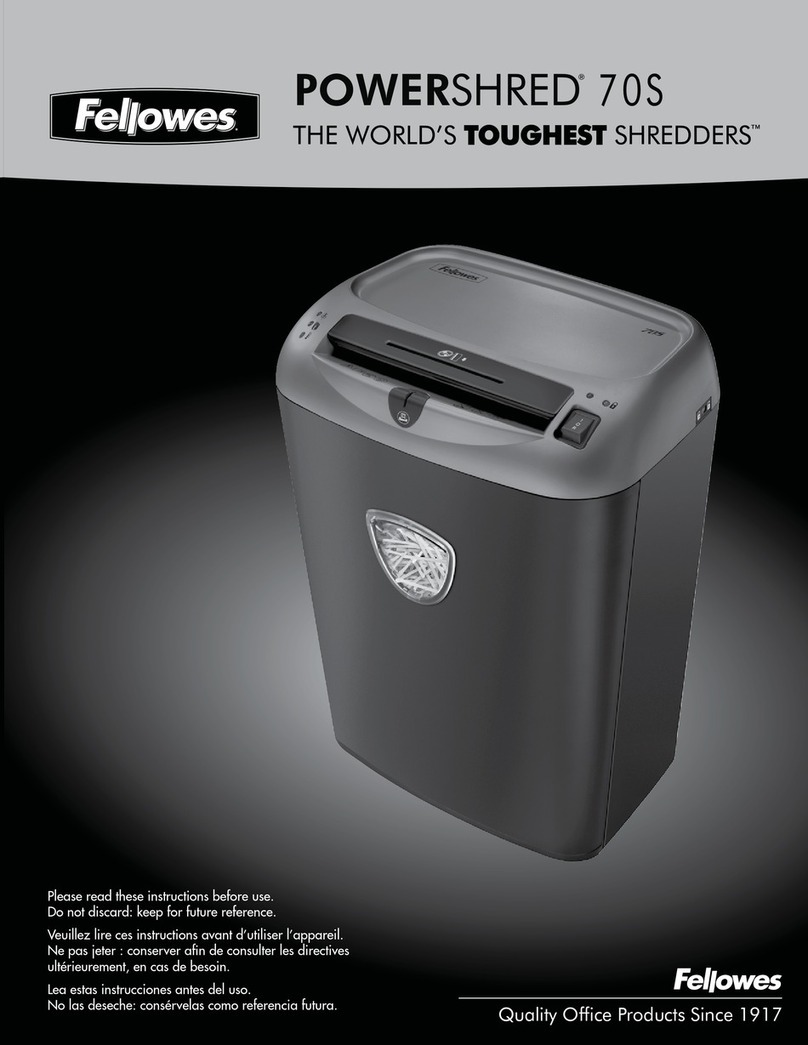 Fellowes POWERSHRED 70S User manual