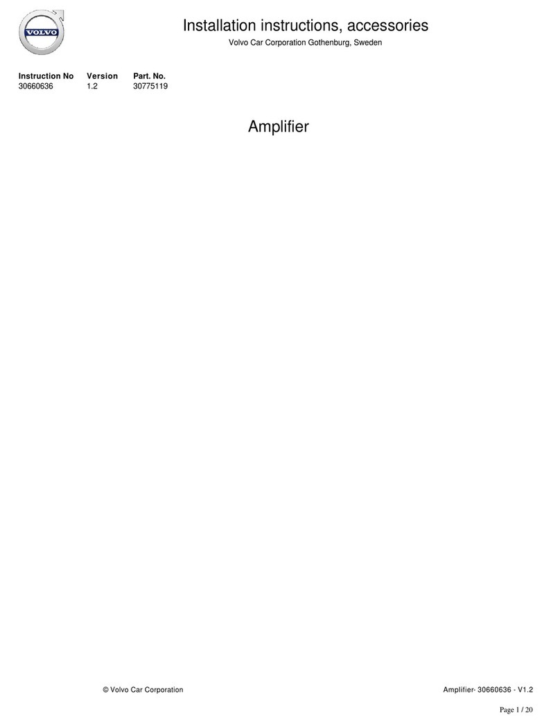 Volvo SRS V70 Installation instructions, accessories