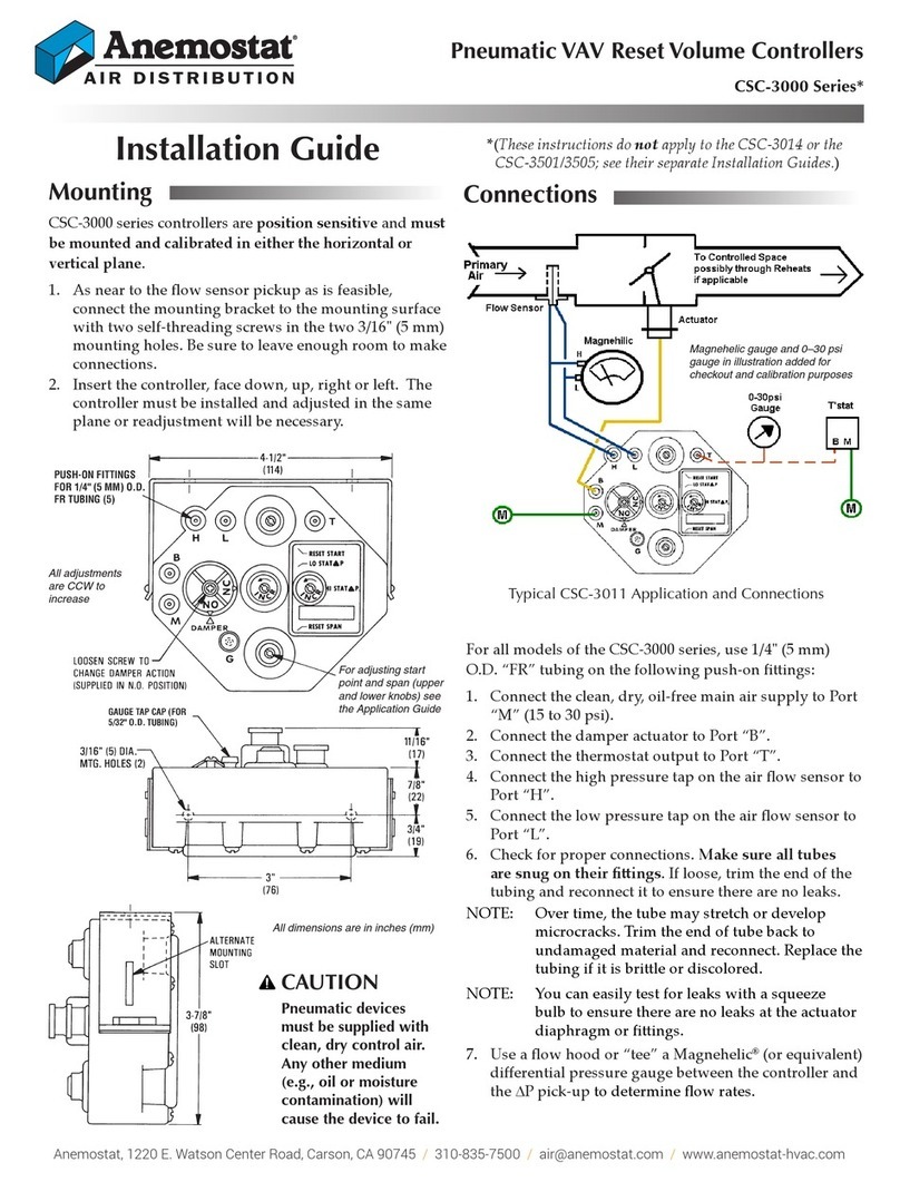 Anemostat CSC-3016 installation guide