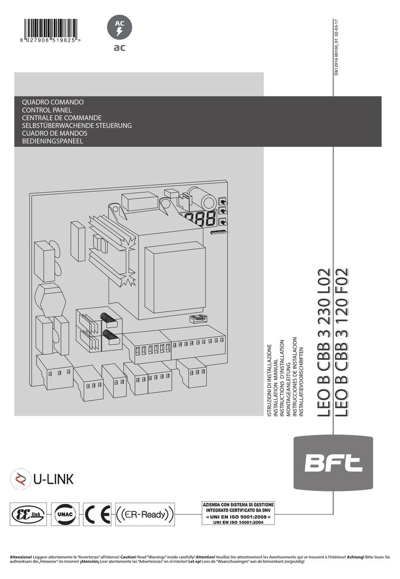 BFT LEO B CBB 3 230 L02 User manual BFT LEO B CBB 3 230 L02 User manual