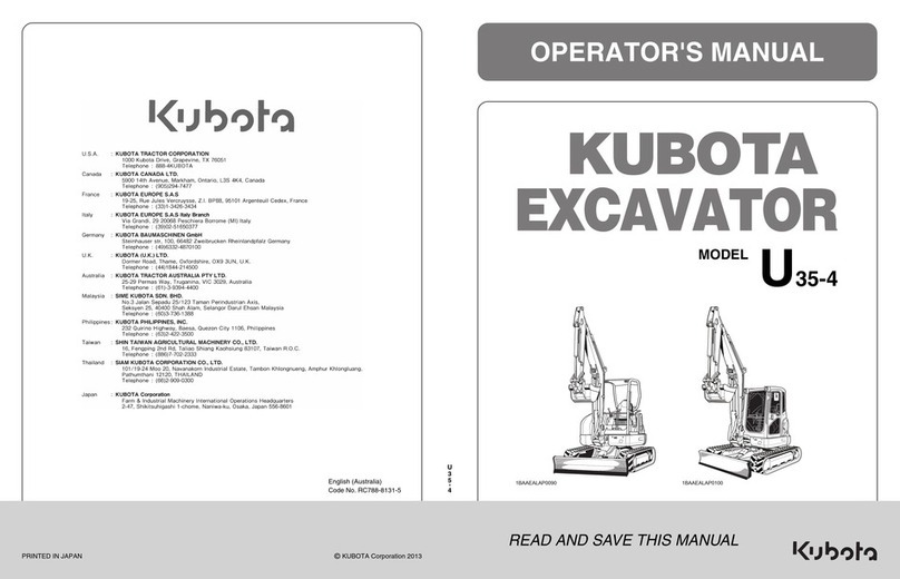 Kubota U35-4 Operator's manual