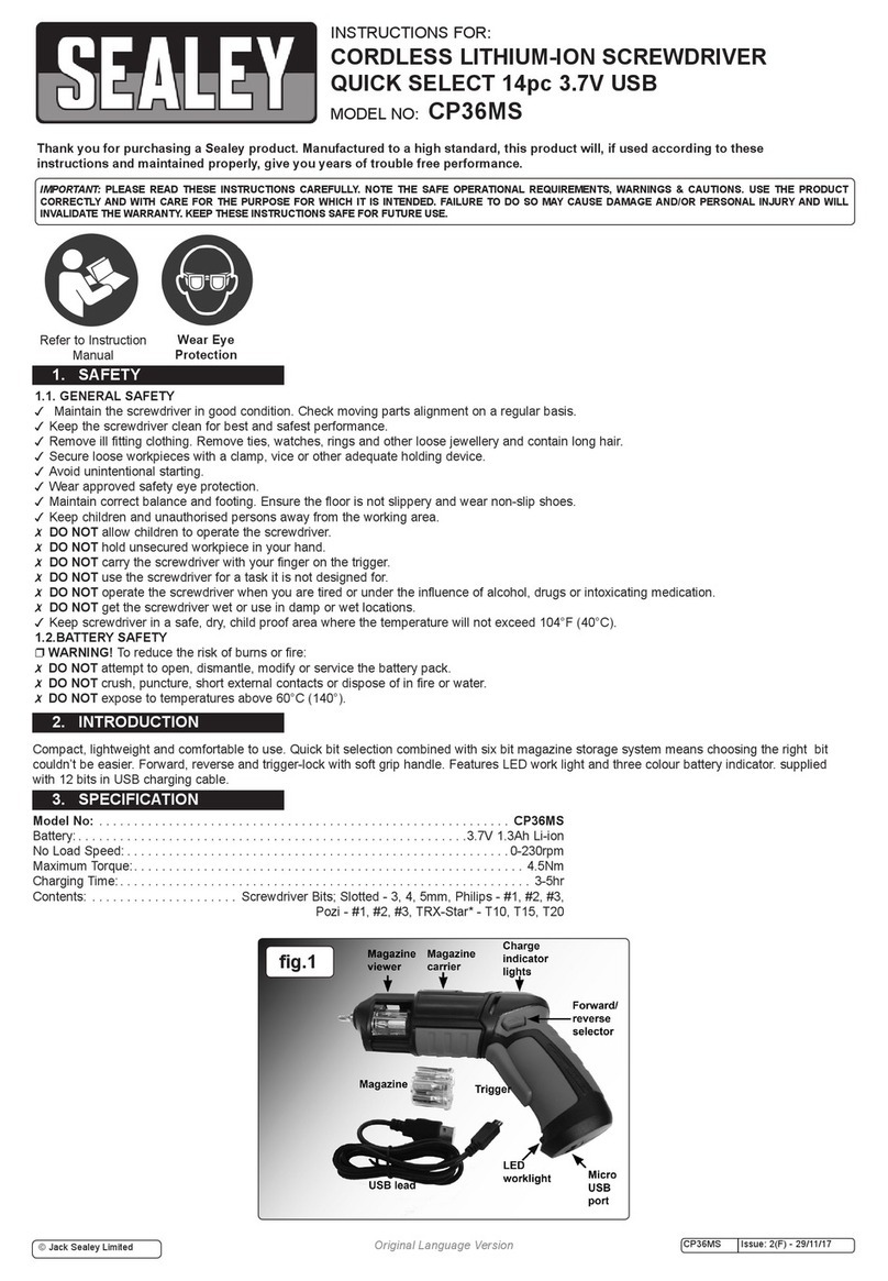 Sealey CP36MS User manual