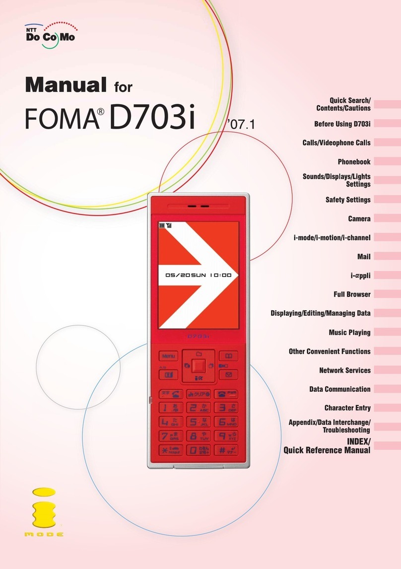 NTT docomo FOMA D703i User manual